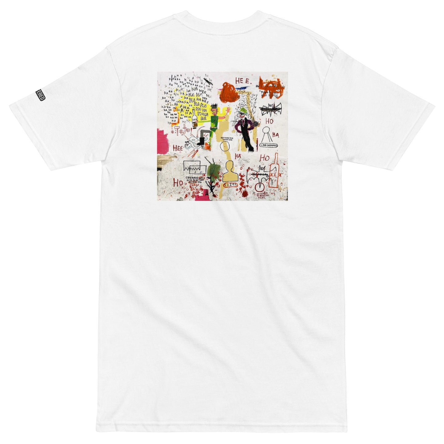 Jean-Michel Basquiat "Riddle Me This Batman" Artwork Embroidered + Printed Premium T-shirt